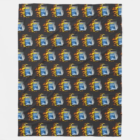 Computer-Feuerschutzgitter, alle Größen Fleecedecke (Vorderseite)