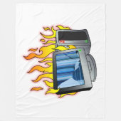 Computer-Feuerschutzgitter, alle Größen Fleecedecke (Vorderseite)