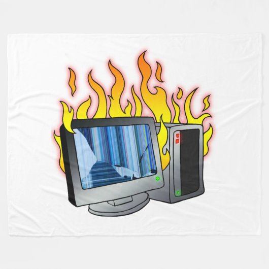 Computer-Feuerschutzgitter, alle Größen Fleecedecke (Vorderseite (Horizontal))