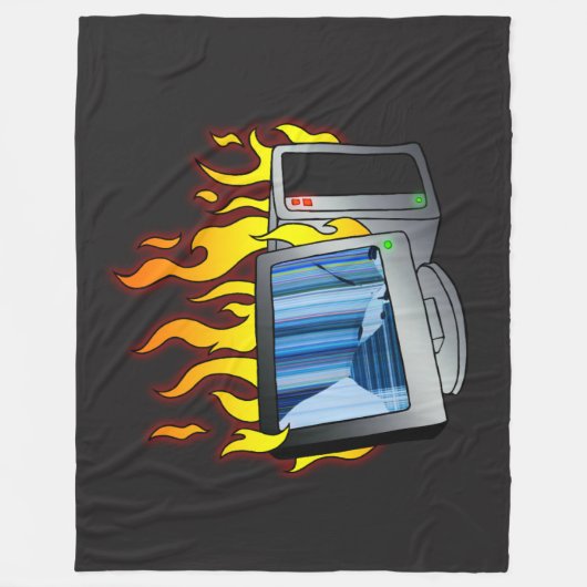 Computer-Feuerschutzgitter, alle Größen Fleecedecke (Vorderseite)