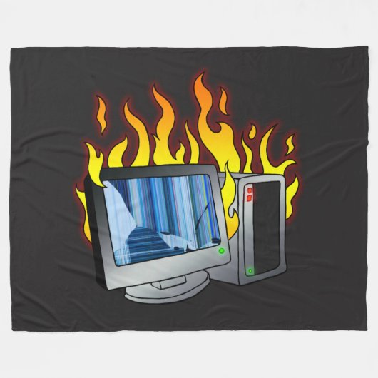 Computer-Feuerschutzgitter, alle Größen Fleecedecke (Vorderseite (Horizontal))