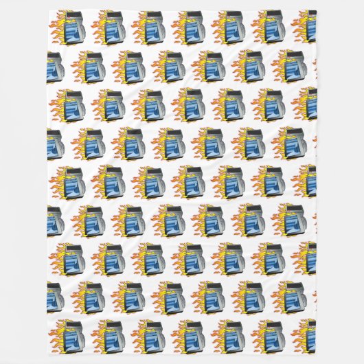 Computer-Feuerschutzgitter, alle Größen Fleecedecke (Vorderseite)