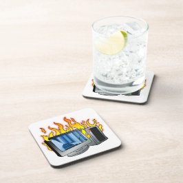 Computer Fire Hard Plastic Untersetzer