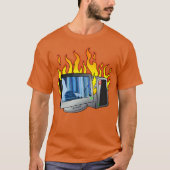 Computer Fire Men's Basic Dark T - Shirt (Vorderseite)