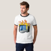 Computer Fire Men's Basic Ringer-T - Shirt (Vorne ganz)