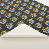 Computer Fire Sherpa Blanket Sherpadecke (3/4)