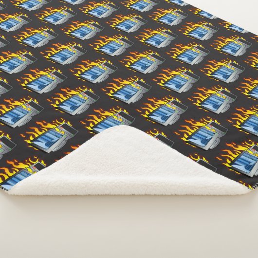 Computer Fire Sherpa Blanket Sherpadecke (3/4)
