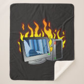 Computer Fire Sherpa Blanket Sherpadecke (Vorderseite)