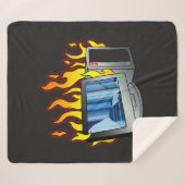 Computer Fire Sherpa Blanket Sherpadecke (Vorderseite (Horizontal))