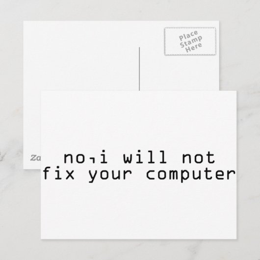 Computer-Fixer Postkarte (Vorne/Hinten)