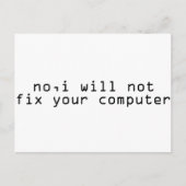Computer-Fixer Postkarte (Vorderseite)