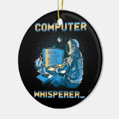 Computer-Flüsterer Programmierer Binärcodierung Keramik Ornament (Links)