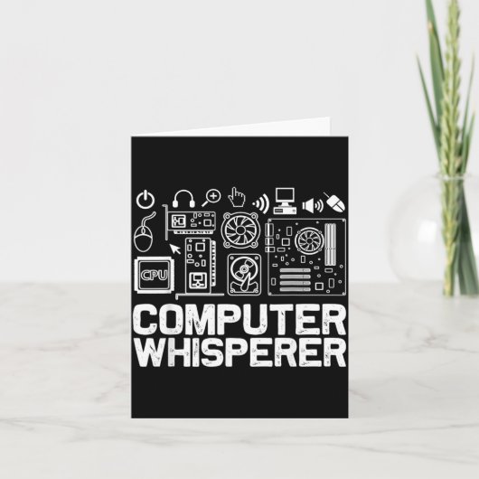 Computer-Flüsterer-Shirt Tech-Support-Nerds Geek Karte (Vorderseite)