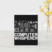 Computer-Flüsterer-Shirt Tech-Support-Nerds Geek Karte (Gelbe Blume)