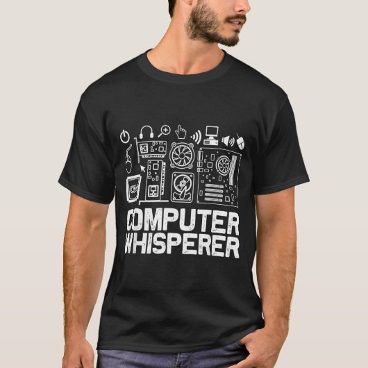 Computer-Flüsterer-Shirt Tech-Support-Nerds Geek T-Shirt (Vorderseite)