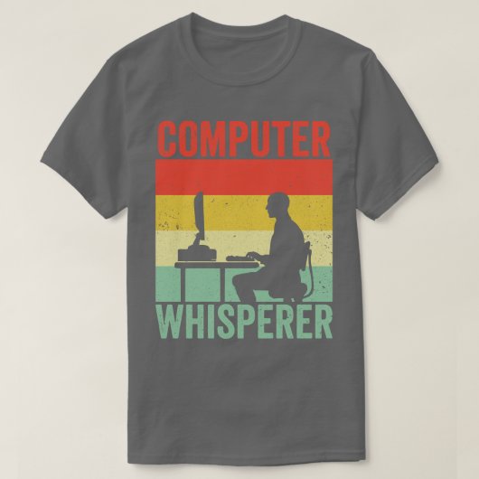 Computer-Flüsterer Tech unterstützt Programmierer  T-Shirt (Design vorne)