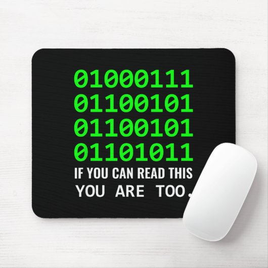 Computer-Freak Binärcode Software-Entwickler Mousepad (Mit Mouse)