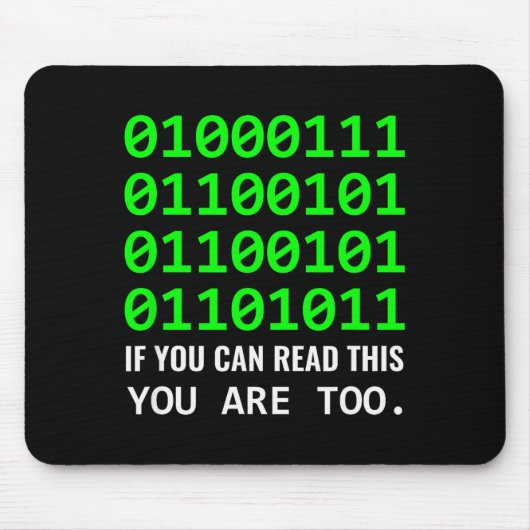 Computer-Freak Binärcode Software-Entwickler Mousepad (Vorne)