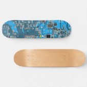 Computer-Freak-Schaltplatine Blau Skateboard (Horizontal)