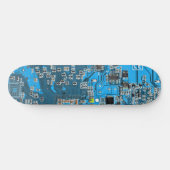Computer-Freak-Schaltplatine Blau Skateboard (Horizontal)