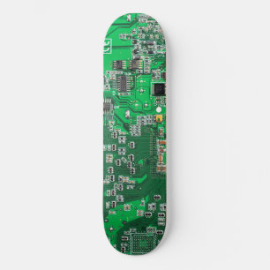 Computer-Freak-Schaltplatine Grün Skateboard