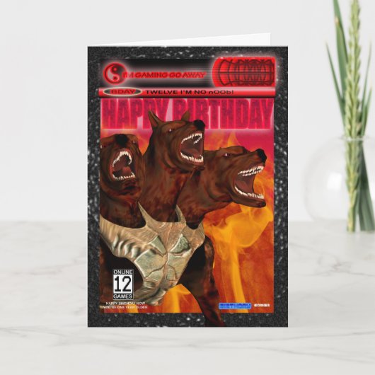 Computer Game Fan Birthday Card Modern Karte (Vorderseite)