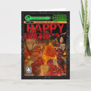 Computer Game Fan Geburtstagskarte 13, dreizehn Karte