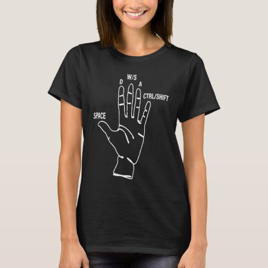 Computer Gamer Hand T-Shirt (Vorderseite)
