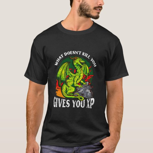Computer Gaming Dragon Gamer Xp Zitat Rpg Player G T-Shirt (Vorderseite)