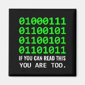Computer-Geek Binärcode Software-Entwickler Magnet (Vorne)