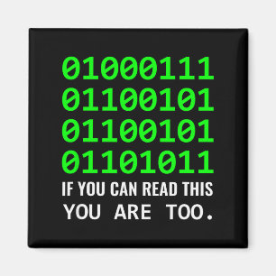 Computer-Geek Binärcode Software-Entwickler Magnet