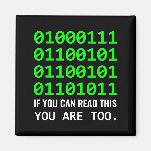 Computer-Geek Binärcode Software-Entwickler Magnet (Vorne)