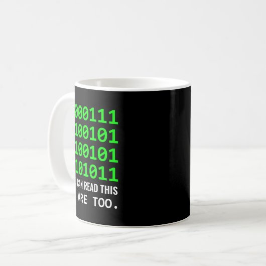 Computer-Geek Binärcode Softwareentwickler Kaffeetasse (Vorderseite Links)