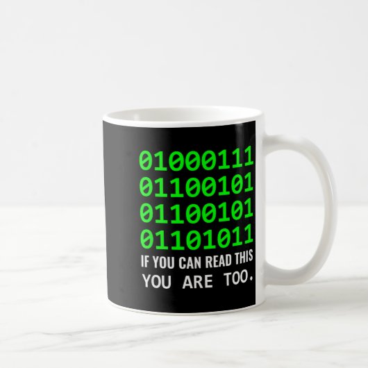 Computer-Geek Binärcode Softwareentwickler Kaffeetasse (Rechts)