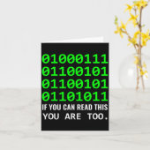 Computer-Geek Binärcode Softwareentwickler Karte (Gelbe Blume)