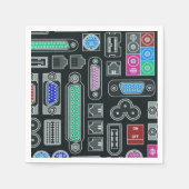 Computer Geek Black Input Muster Napkins Serviette (Vorderseite)