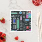 Computer Geek Black Input Muster Napkins Serviette (Beispiel)