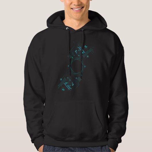 Computer-Geek des Tech-Nerds - Computerleitungstec Hoodie (Vorderseite)