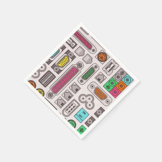 Computer Geek Input Muster Napkins Serviette (Ecke)