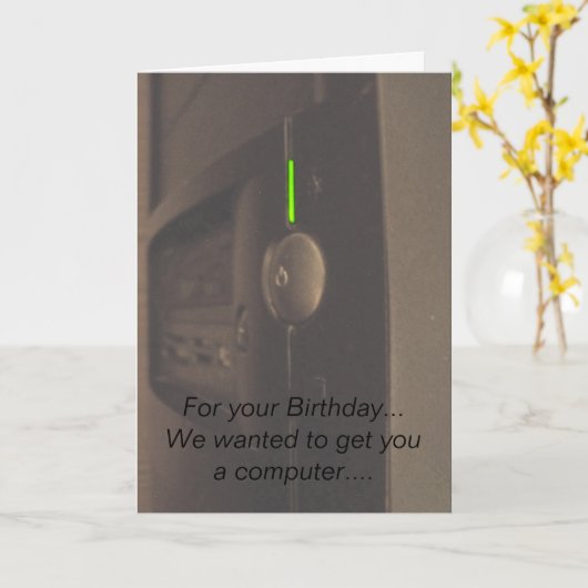 Computer Geek Karte (Gelbe Blume)