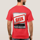 Computer Geek Mens Red T - Shirt (Rückseite)