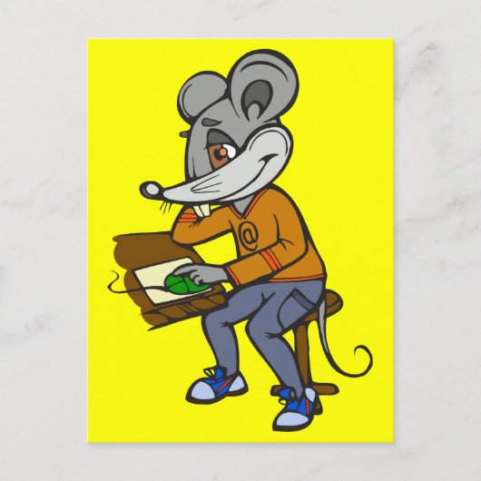 Computer Geek Mouse Postkarte (Vorderseite)