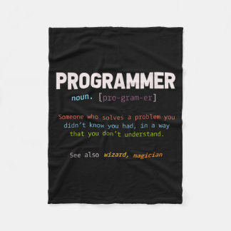 Computer-Geek-Nerd-Geschenk Lustiger Programmierer Fleecedecke