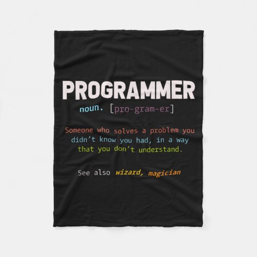 Computer-Geek-Nerd-Geschenk Lustiger Programmierer Fleecedecke (Vorderseite)