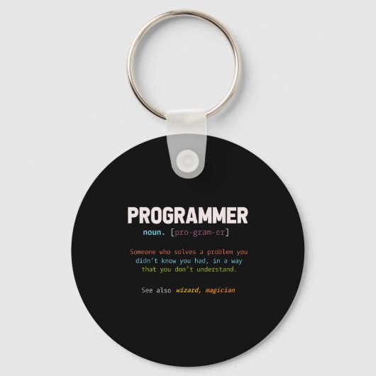 Computer-Geek Nerd Geschenk Lustiger Programmierer Schlüsselanhänger (Vorderseite)