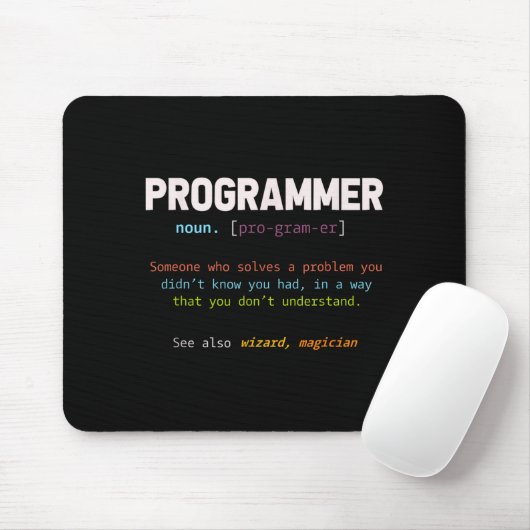 Computer Geek Nerd Gift Funny Programmer Mousepad (Mit Mouse)