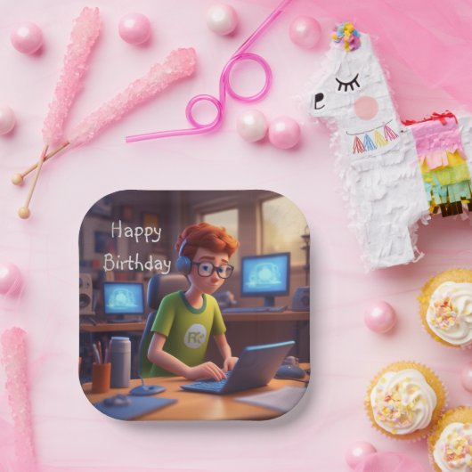 Computer Geek Pappteller (Party)