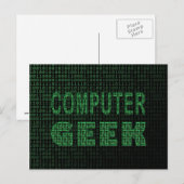 Computer Geek Postkarte (Vorne/Hinten)