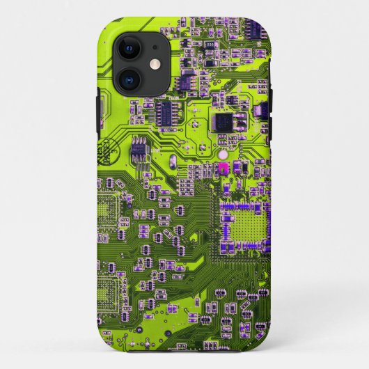 Computer-Geek-Schalttafel - nebelgelb Case-Mate iPhone Hülle (Rückseite)