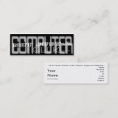 Computer Geek - Social Media Personal Card Mini Visitenkarte (Vorne/Hinten)